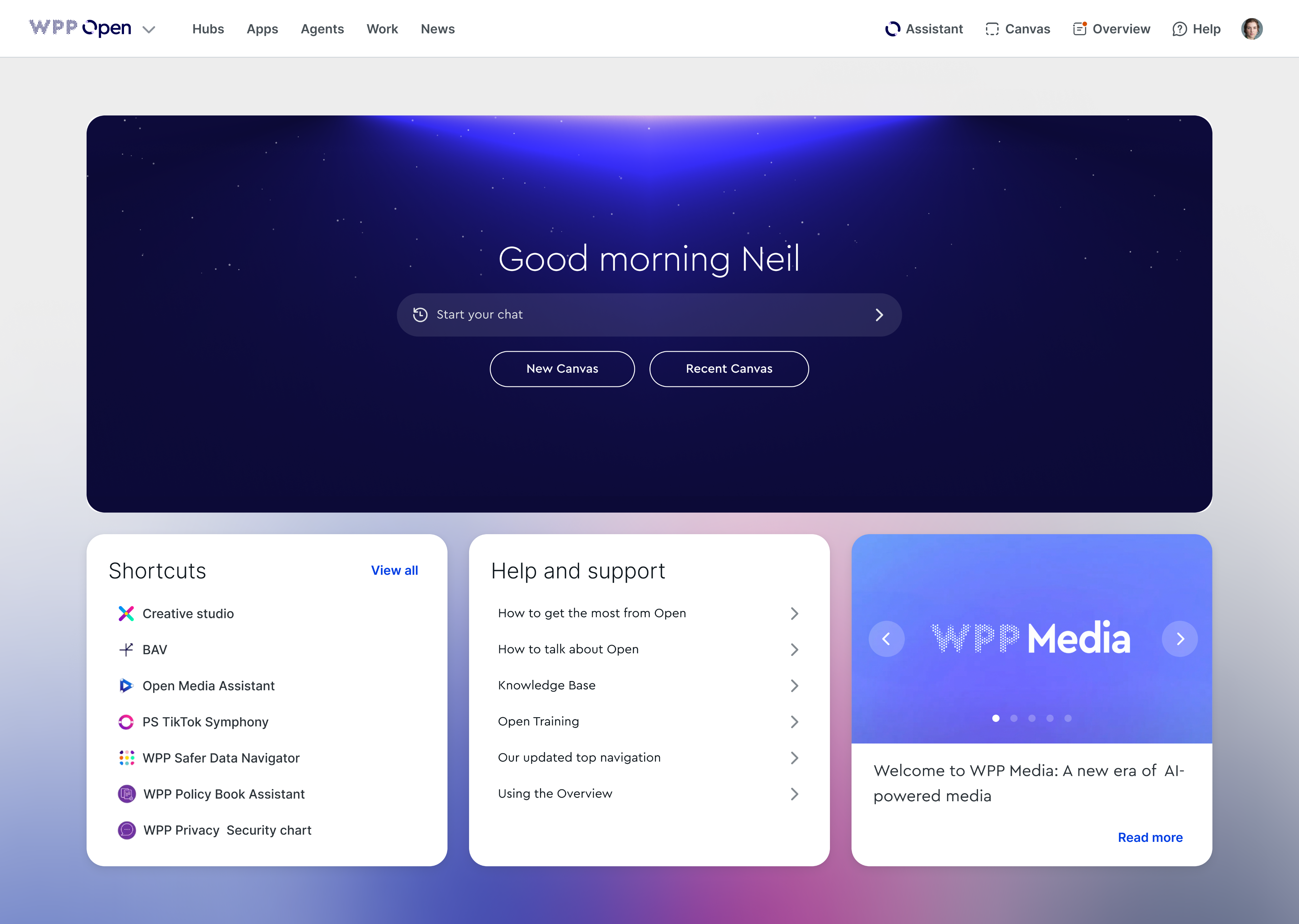 Original WPP Open homepage